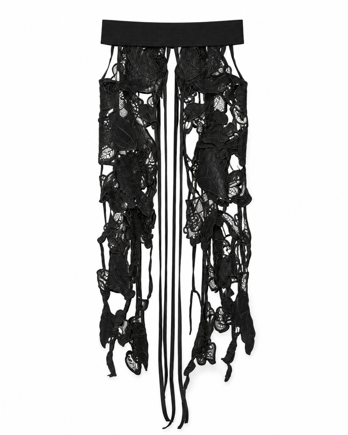 Orchid Veil Lace Belt NOIR