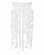 Orchid Veil Lace Belt BLANC