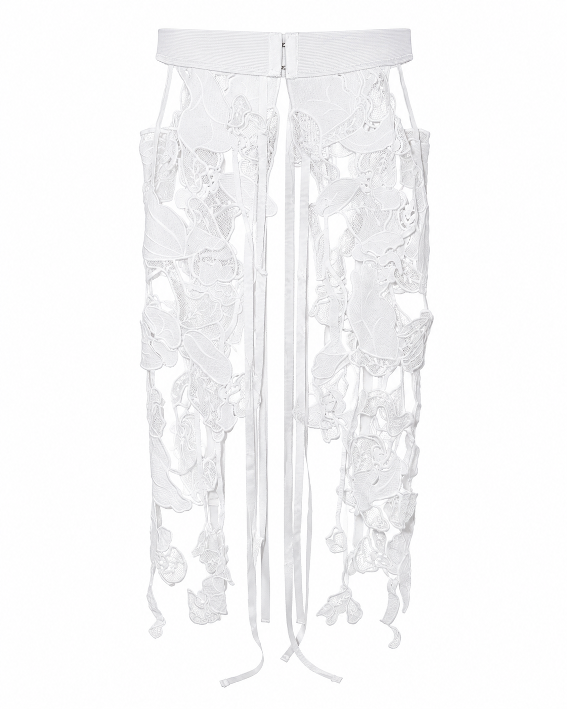 Orchid Veil Lace Belt BLANC