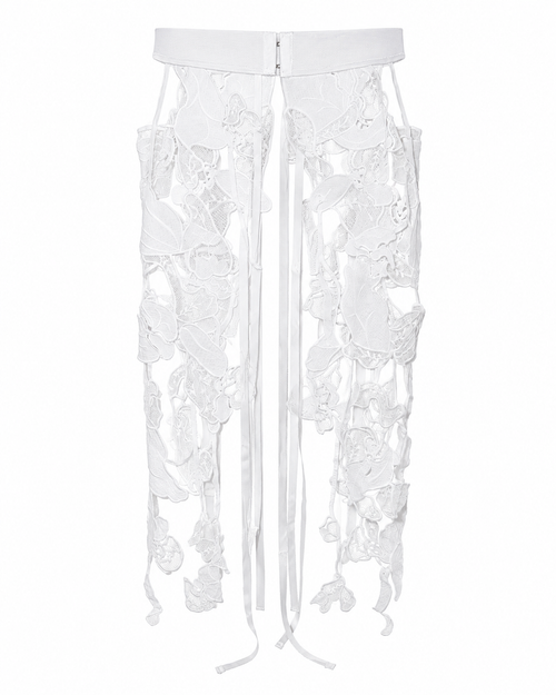 Orchid Veil Lace Belt BLANC