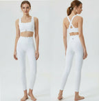 Petal Contour Sculpt ⅞ Leggings Neige Blanc