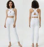 Petal Contour Sculpt Halter Top Neige Blanc