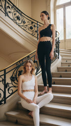 Petal Contour Sculpt ⅞ Leggings Noir Velours