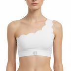 Petal Contour Sculpt Asymmetric Top Neige Blanc