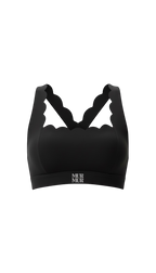 Petal Contour Sculpt Square Neck Top Noir Velours