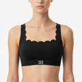 Petal Contour Sculpt Square Neck Top Noir Velours