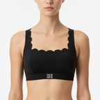 Petal Contour Sculpt Square Neck Top Noir Velours