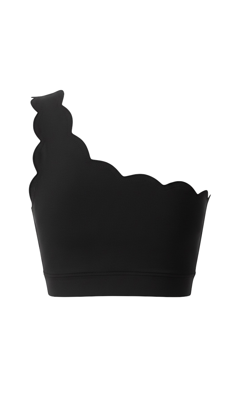 Petal Contour Sculpt Asymmetric Top Noir Velours