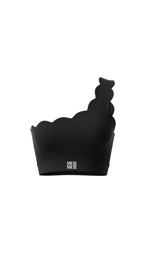 Petal Contour Sculpt Asymmetric Top Noir Velours