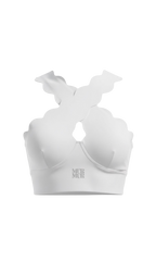 Petal Contour Sculpt Halter Top Neige Blanc