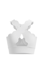 Petal Contour Sculpt Halter Top Neige Blanc