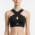 Petal Contour Sculpt Halter Top Noir Velours