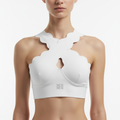 Petal Contour Sculpt Halter Top Neige Blanc