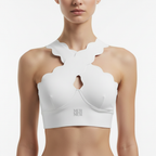 Petal Contour Sculpt Halter Top Neige Blanc
