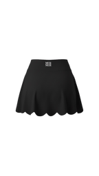Petal Contour Sculpt Skirt Noir Velours