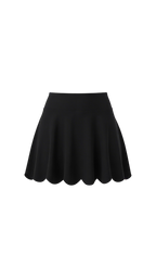 Petal Contour Sculpt Skirt Noir Velours