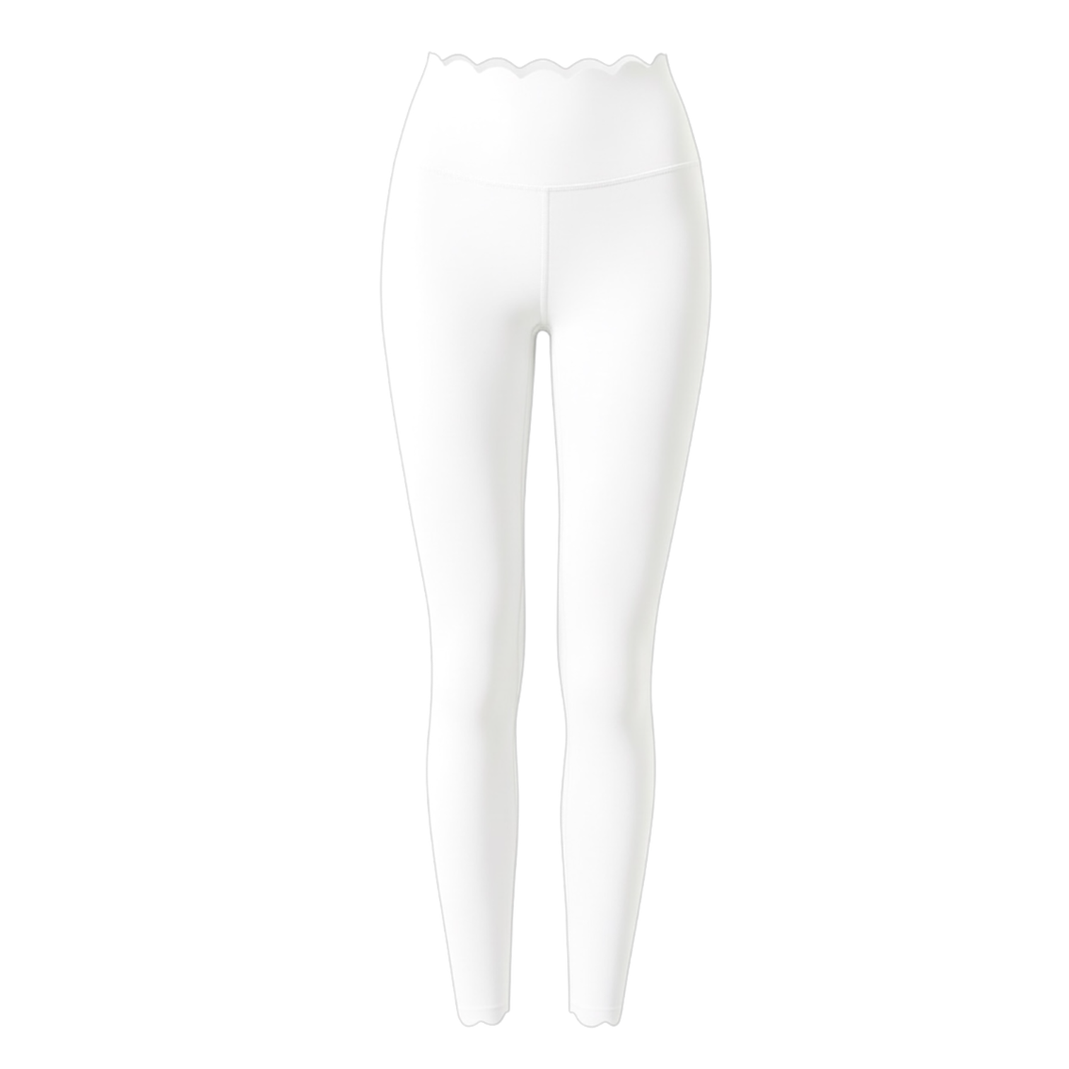 Petal Contour Sculpt ⅞ Leggings Neige Blanc